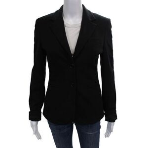 Exclusive for Intermix Womens Black Polyester Blazer Long Sleeve Size XS